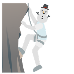 snowman without snow and mountain