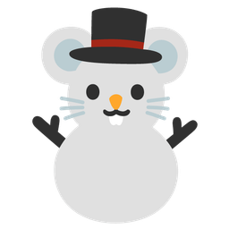 snowman without snow and mouse face