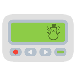 snowman without snow and pager