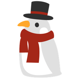 snowman without snow and penguin
