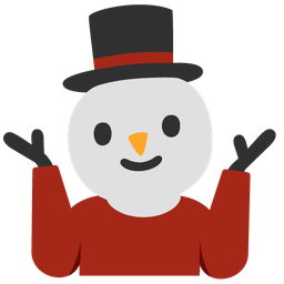 snowman without snow and person shrugging
