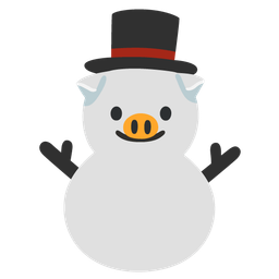 snowman without snow and pig face