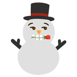 snowman without snow and rose