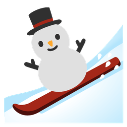 snowman without snow and skis