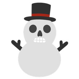 snowman without snow and skull