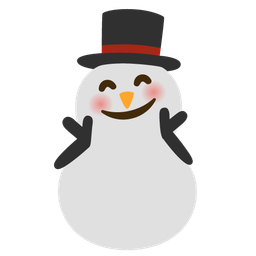 Snowman without snow and Smiling face with open hands