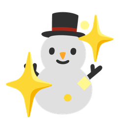snowman without snow and sparkling heart