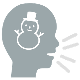 snowman without snow and speaking head