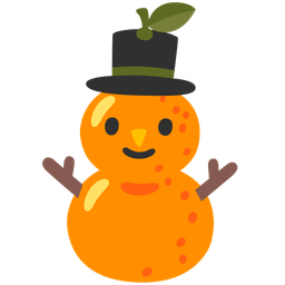 snowman without snow and tangerine