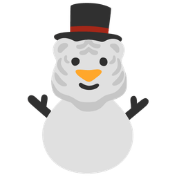 snowman without snow and tiger face