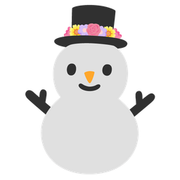 snowman without snow and tulip