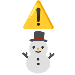 snowman without snow and warning
