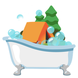 soap and camping