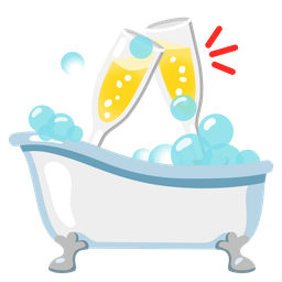 soap and clinking glasses