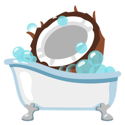 soap and coconut