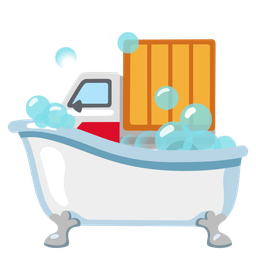 soap and delivery truck