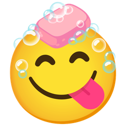 Soap and Face savoring food