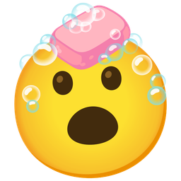 Soap and Face with open mouth