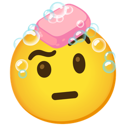 Soap and Face with raised eyebrow