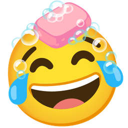 Soap and Face with tears of joy