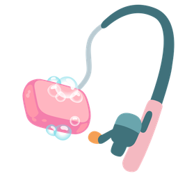 soap and fishing pole