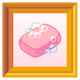 soap and framed picture