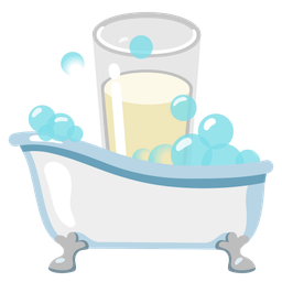 soap and glass of milk