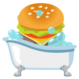 soap and hamburger