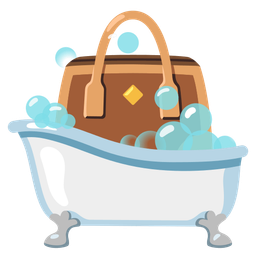 soap and handbag