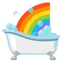 soap and rainbow