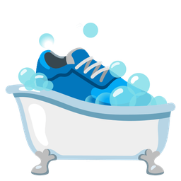 soap and running shoe