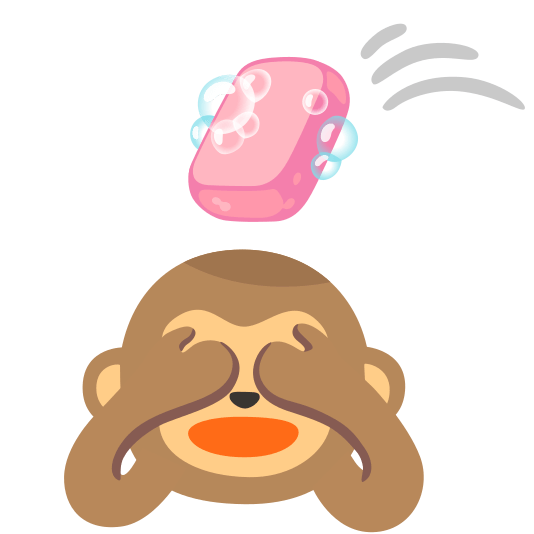 Soap and See-no-evil monkey