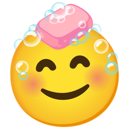Soap and Smiling face with smiling eyes