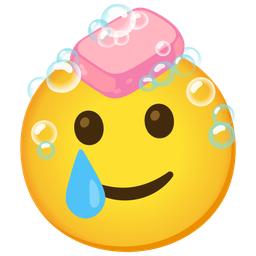 Soap and Smiling face with tear