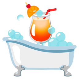 soap and tropical drink