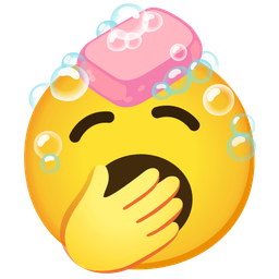 Soap and Yawning face