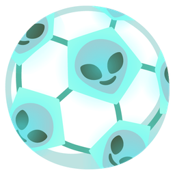 soccer ball and alien