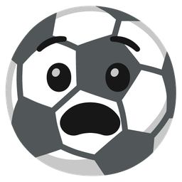 soccer ball and anguished face