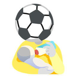 soccer ball and baby bottle