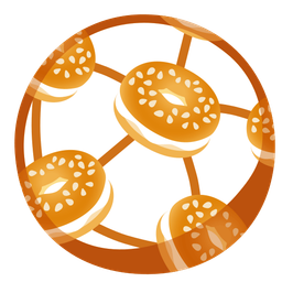 soccer ball and bagel