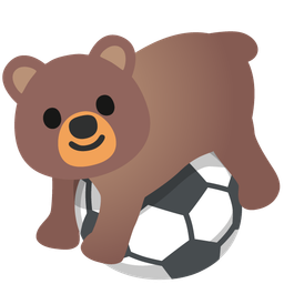 soccer ball and bear