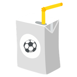 soccer ball and beverage box