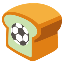 soccer ball and bread