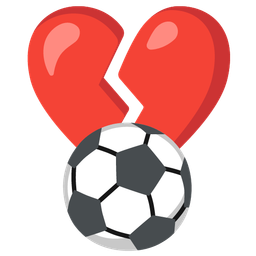 soccer ball and broken heart
