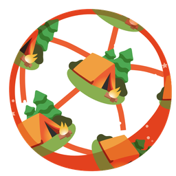 soccer ball and camping