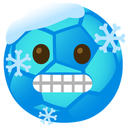 soccer ball and cold face