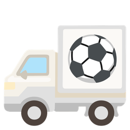 soccer ball and delivery truck