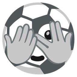 Soccer ball and Face with peeking eye