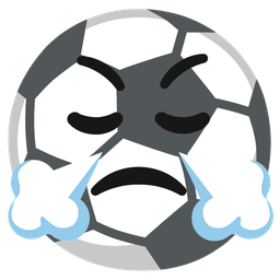 soccer ball and face with steam from nose