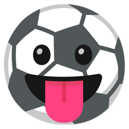 Soccer ball and Face with tongue